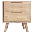Éjjeliszekrény, masszív fa, természetes, BRUNI