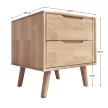Éjjeliszekrény, masszív fa, természetes, BRUNI