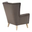 Fotel-füles, taupe-szürke-barna/bükk, RODEZA