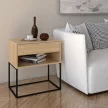 Éjjeliszekrény/kisasztal, sonoma tölgy/fekete, ARTI TYP 2