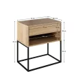Éjjeliszekrény/kisasztal, sonoma tölgy/fekete, ARTI TYP 2