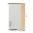 Faliszekrény, sonoma tölgy/matt fehér LESSY NEW 04