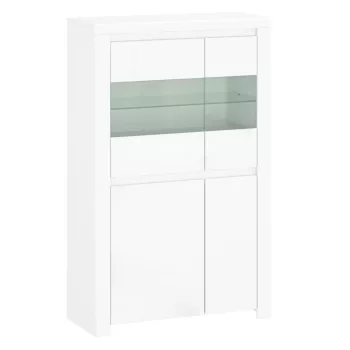 Vitrin 2D2W, fehér fényes, LINDY