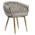 Étkezőszék, szürkésbarna Taupe Velvet szövet/gold króm arany, DEILA