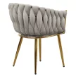 Étkezőszék, szürkésbarna Taupe Velvet szövet/gold króm arany, DEILA
