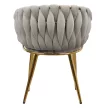Étkezőszék, szürkésbarna Taupe Velvet szövet/gold króm arany, DEILA
