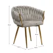 Étkezőszék, szürkésbarna Taupe Velvet szövet/gold króm arany, DEILA