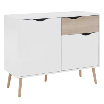komód, tölgy sonoma/fehér, OSLO 75387