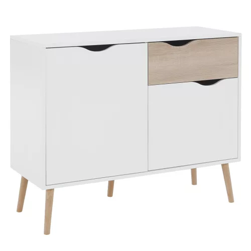 komód, tölgy sonoma/fehér, OSLO 75387
