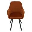 Design fotel, terrakotta Velvet szövet, AURIL