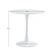 Étkezőasztal, kerek, fehér, matt, átmérő 80 cm, REVENTON NEW