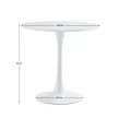 Étkezőasztal, kerek, fehér, matt, átmérő 80 cm, REVENTON NEW