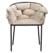 Étkezőszék, szürkésbarna Taupe Velvet szövet/fekete, DOROTA