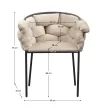 Étkezőszék, szürkésbarna Taupe Velvet szövet/fekete, DOROTA