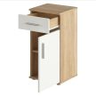 Alsó szekrény, sonoma tölgy/matt fehér, LESSY NEW 03