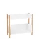 2 polcos állvány, természetes bambusz/fehér, BALTIKA TYP 1