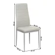 Szék, világosszürke műbőr/szürke fém, COLETA NOVA