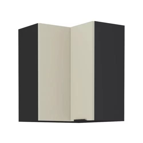 Felső sarokszekrény kasmír/fekete, ARAKA 60x60 GN-72 2F