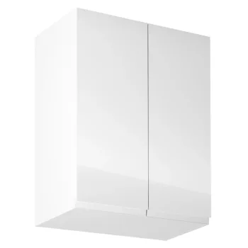   Felsőszekrény, fehér/fehér extra magasfényű, AURORA G602F