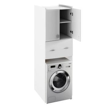 Mély szekrény a mosógép fölé, fehér, NATALI TYP 9