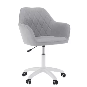 Irodai szék, szürke szövet/fehér, SANTY