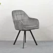 Forgó étkezőszék, sötétszürke Velvet szövet, SAMANTA