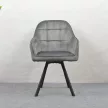 Forgó étkezőszék, sötétszürke Velvet szövet, SAMANTA