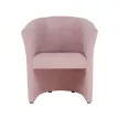 Klub fotel puffal, rózsaszín, ROSE