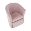 Klub fotel puffal, rózsaszín, ROSE