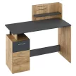 Számítógépasztal, artisan tölgy/grafit, PLATON NEW