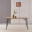 Étkezőasztal, artisan tölgy/fekete, 160x80x75 cm, NALAK TYP 3