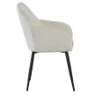 Design fotel, krémszínű/fekete, VAJRO