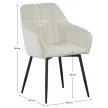 Design fotel, krémszínű/fekete, VAJRO