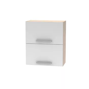   Billenő felsőszekrény 2DV, tölgy sonoma/fehér, NOVA PLUS NOPL-008-VH