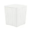 Kerti tároló doboz/kisasztal, fehér, IBLIS