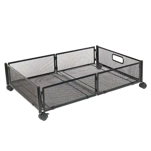 Ágy alatti rendszerező kerekekkel, fekete, TOMKO TYP 1