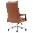 Irodai szék, barna camel ekobőr/króm, KAHIL