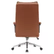 Irodai szék, barna camel ekobőr/króm, KAHIL