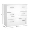 Komód, fehér, GARBO 3