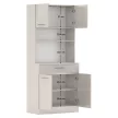 Négyajtós szekrény, kasmír, DOMIS NEW