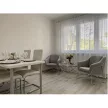 Dohányzóasztal, króm/átlátszó üveg, LEONEL