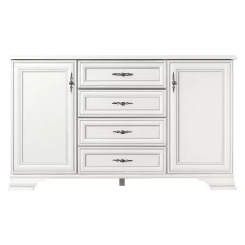 Komód, alpesi fehér, KENTAK KOM2D4S