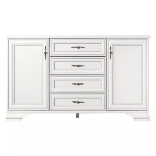 Komód, alpesi fehér, KENTAK KOM2D4S
