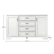 Komód, alpesi fehér, KENTAK KOM2D4S