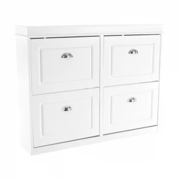 Cipőpolc, 2-soros, fehér, SEBER TYP 5