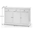 Komód, DTD fóliázott/MDF festett, fehér, PARIS 77824
