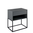 Éjjeliszekrény/kisasztal, grafit/fekete, ARTI TYP 2