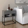Éjjeliszekrény/kisasztal, grafit/fekete, ARTI TYP 2