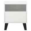 Éjjeliszekrény, fehér, BOGAN NEW 1S