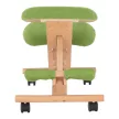 Ergonomikus térdelőszék, rzöld/bükkfa, GROCO